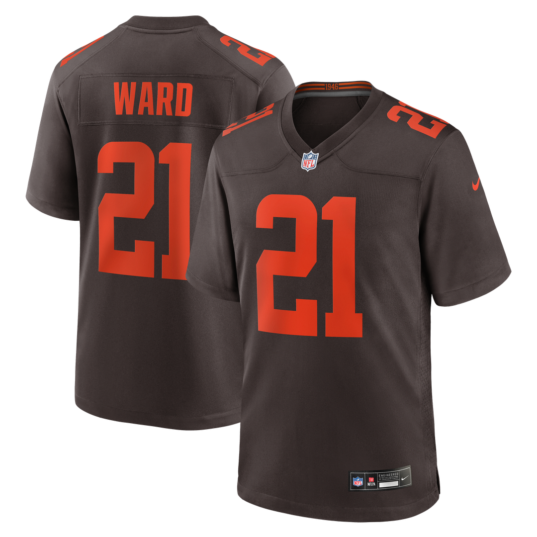 Denzel Ward Cleveland Browns Nike Alpha Dawg Game Official Jersey - Brown