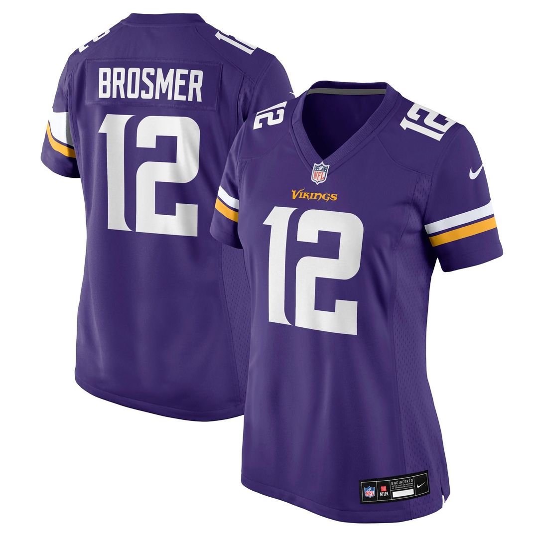 Max Brosmer Minnesota Vikings Nike Women's Team Game Jersey - Purple