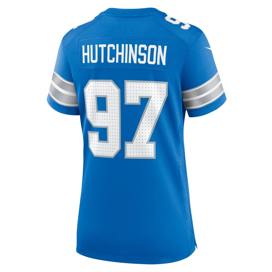 Aidan Hutchinson Detroit Lions Nike Women's Game Official Jersey - Blue