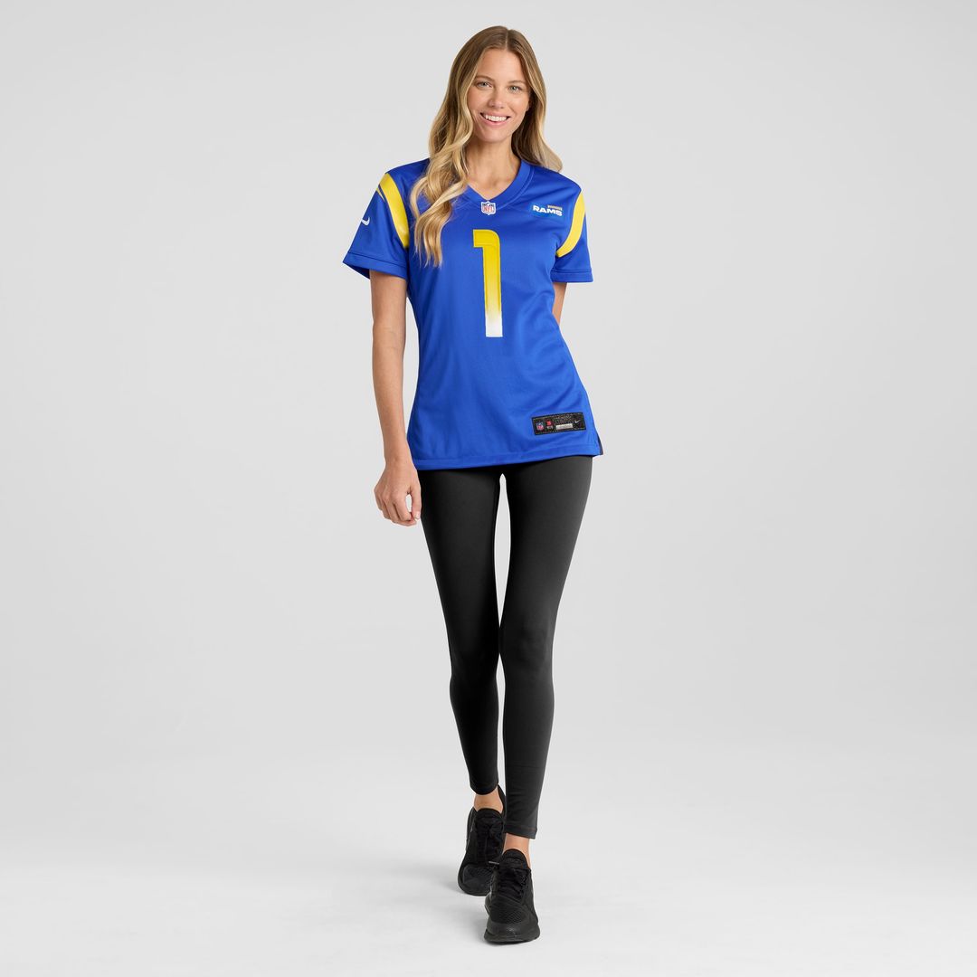 Number 1 Bride Los Angeles Rams Nike Women's Game Official Jersey - Royal