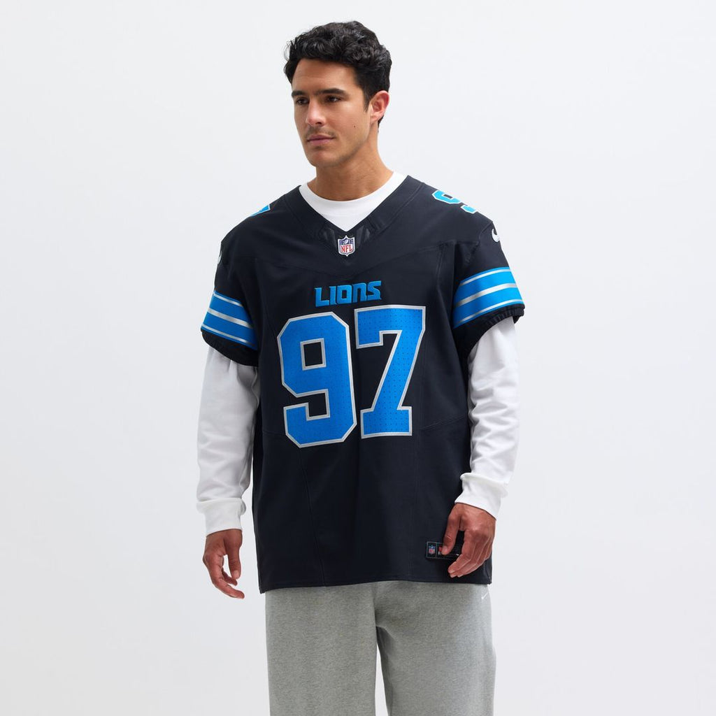 Aidan Hutchinson Detroit Lions Nike Alternate Vapor F.U.S.E. Elite Official Jersey - Black