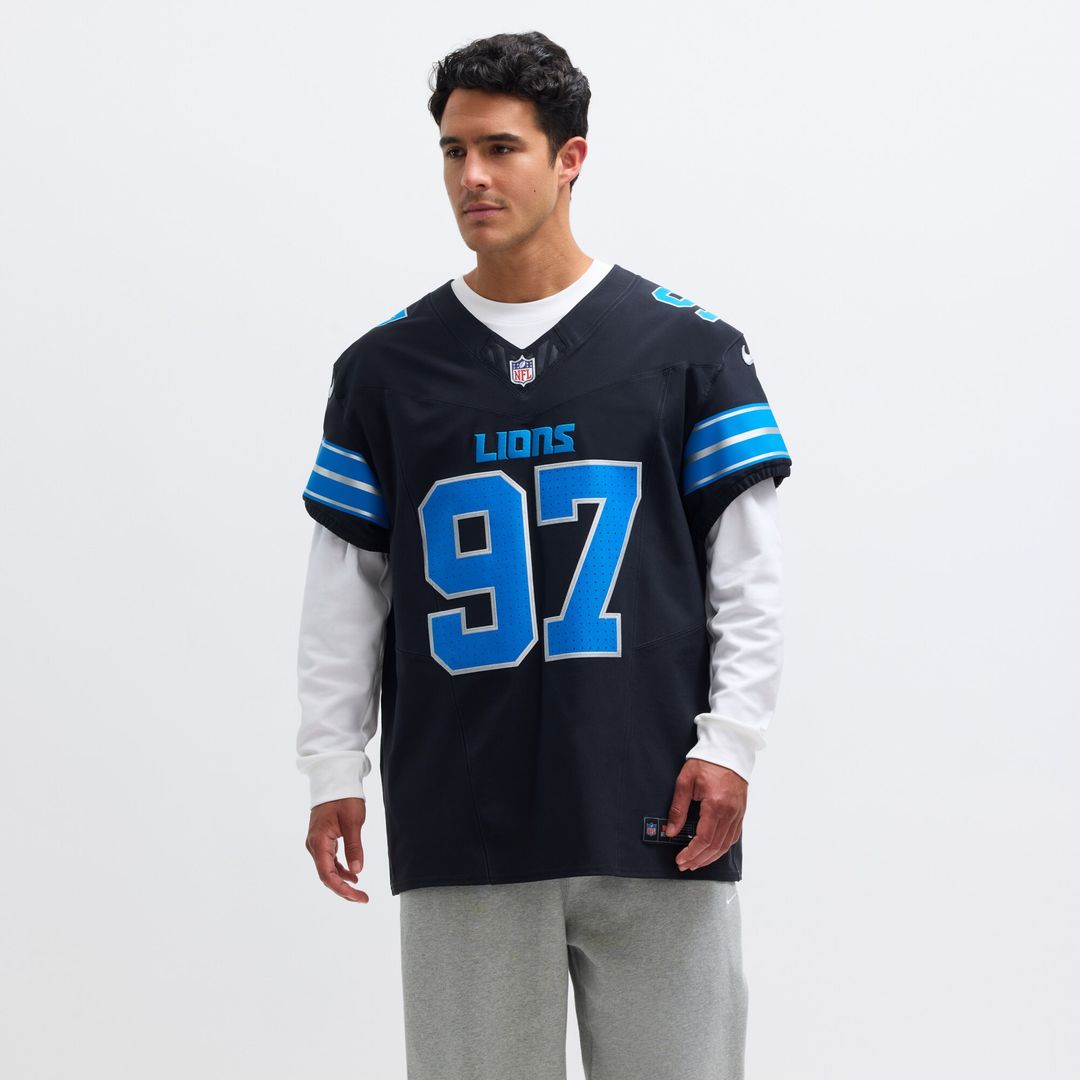 Aidan Hutchinson Detroit Lions Nike Alternate Vapor F.U.S.E. Elite Official Jersey - Black
