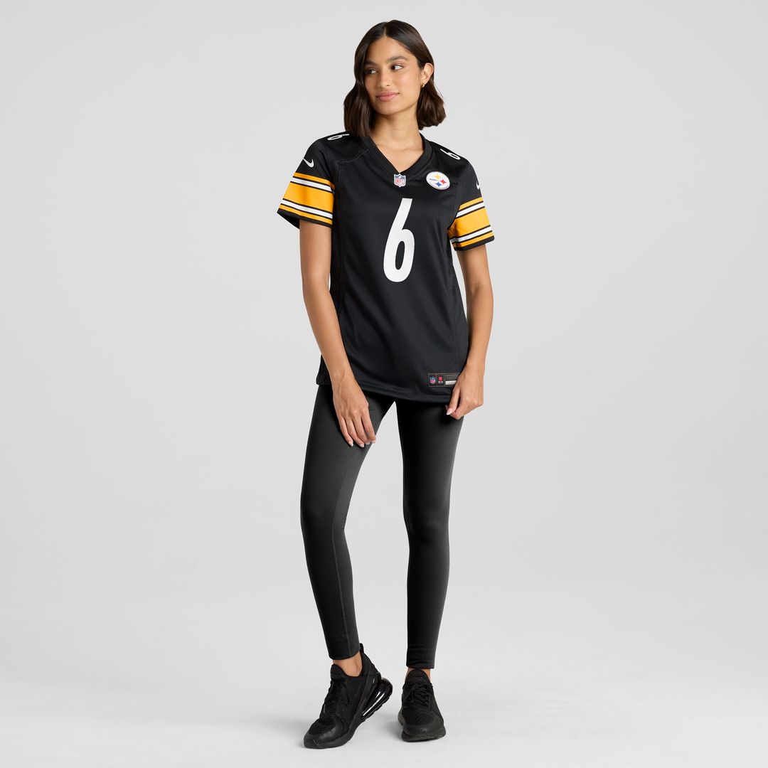 Patrick Queen Pittsburgh Steelers Nike Women's Team Game Official Jersey -  Black