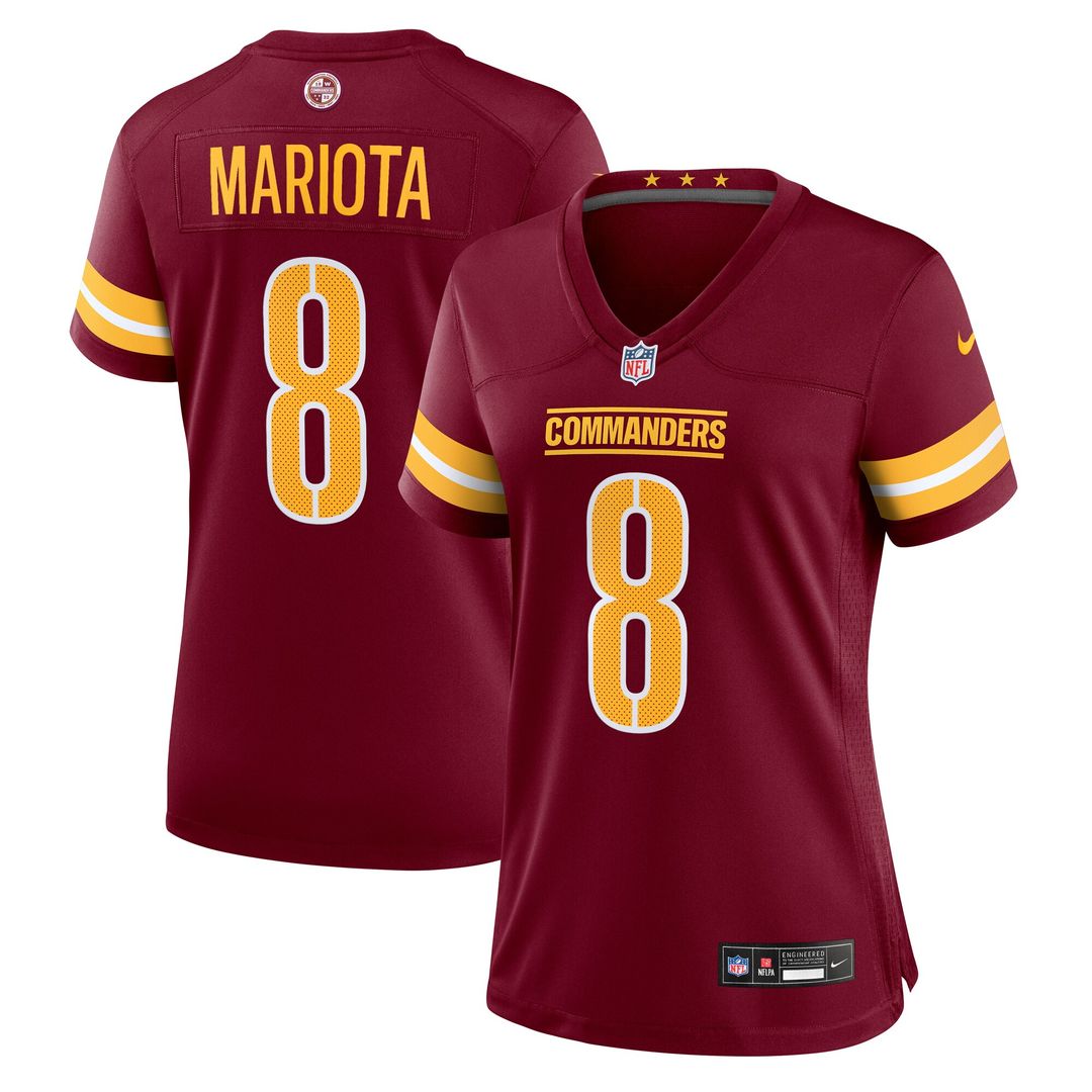 Marcus Mariota Washington Commanders Nike Women's Team Game Official Jersey -  Burgundy