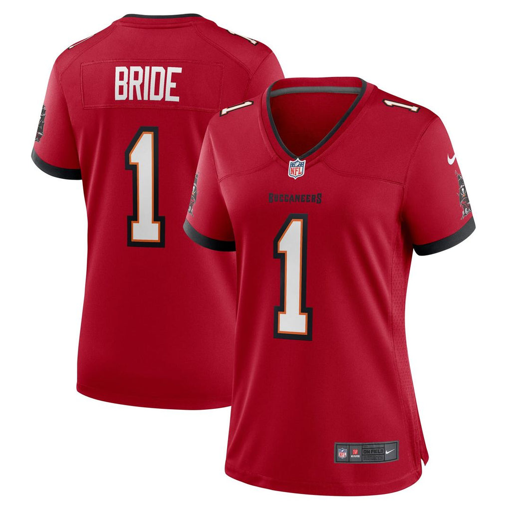 Number 1 Bride Tampa Bay Buccaneers Nike Women's Game Official Jersey - Red