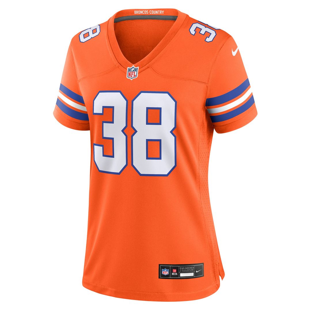 Jaleel McLaughlin Denver Broncos Nike Women's Mile High Collection 1977 Throwback Player Game Official Jersey - Orange