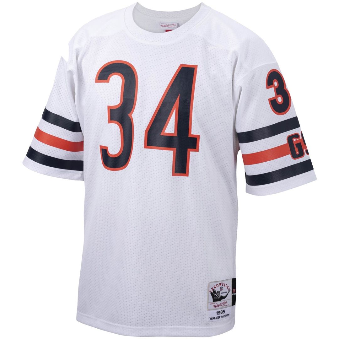 Walter Payton Chicago Bears Mitchell & Ness Big & Tall 1985 Retired Player Replica Official Jersey - White