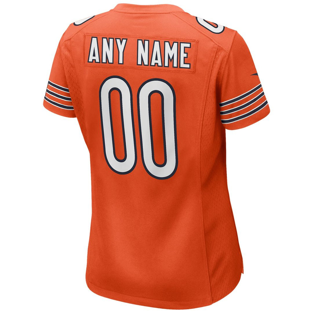 Chicago Bears Nike Women's Alternate Custom Game Official Jersey - Orange