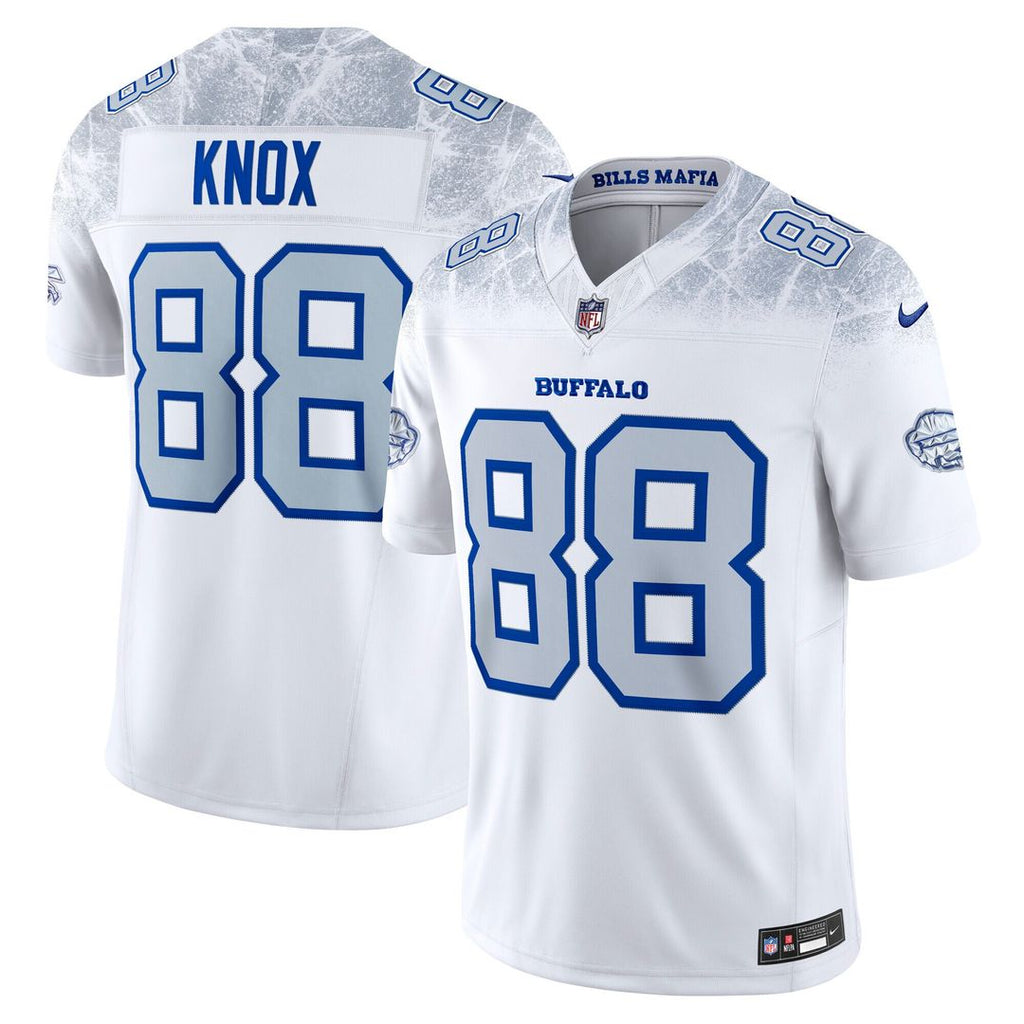 Dawson Knox Buffalo Bills Nike 2025 Rivalries Collection Stitched Limited Official Jersey - White