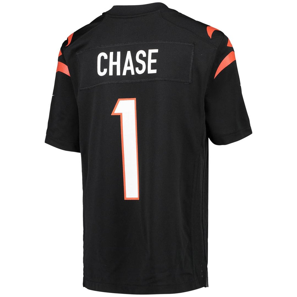 Ja'Marr Chase Cincinnati Bengals Nike Youth Game Official Jersey - Black