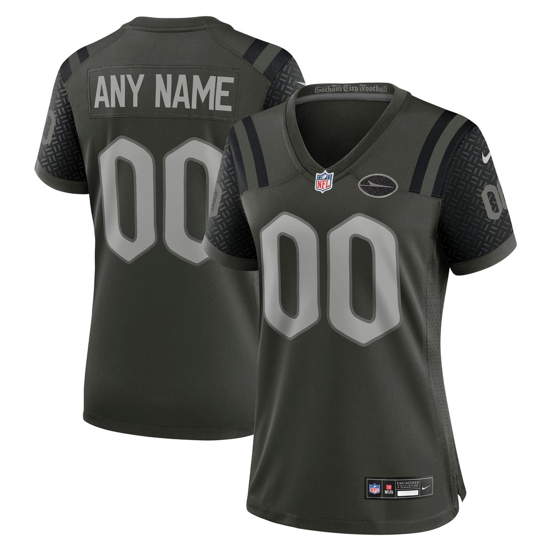 New York Jets Nike Women's 2025 Rivalries Collection Custom Game Official Jersey - Gotham Green