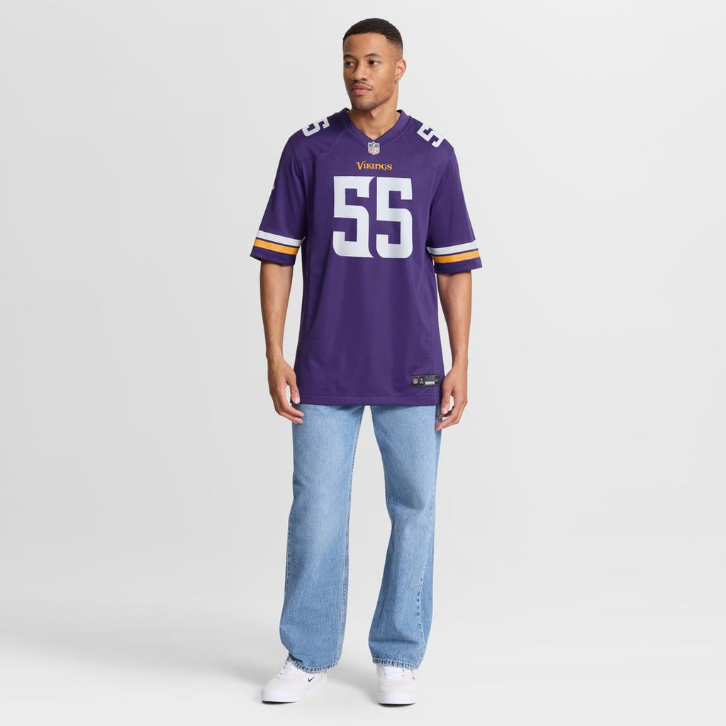 Eric Wilson Minnesota Vikings Nike Team Game Official Jersey -  Purple