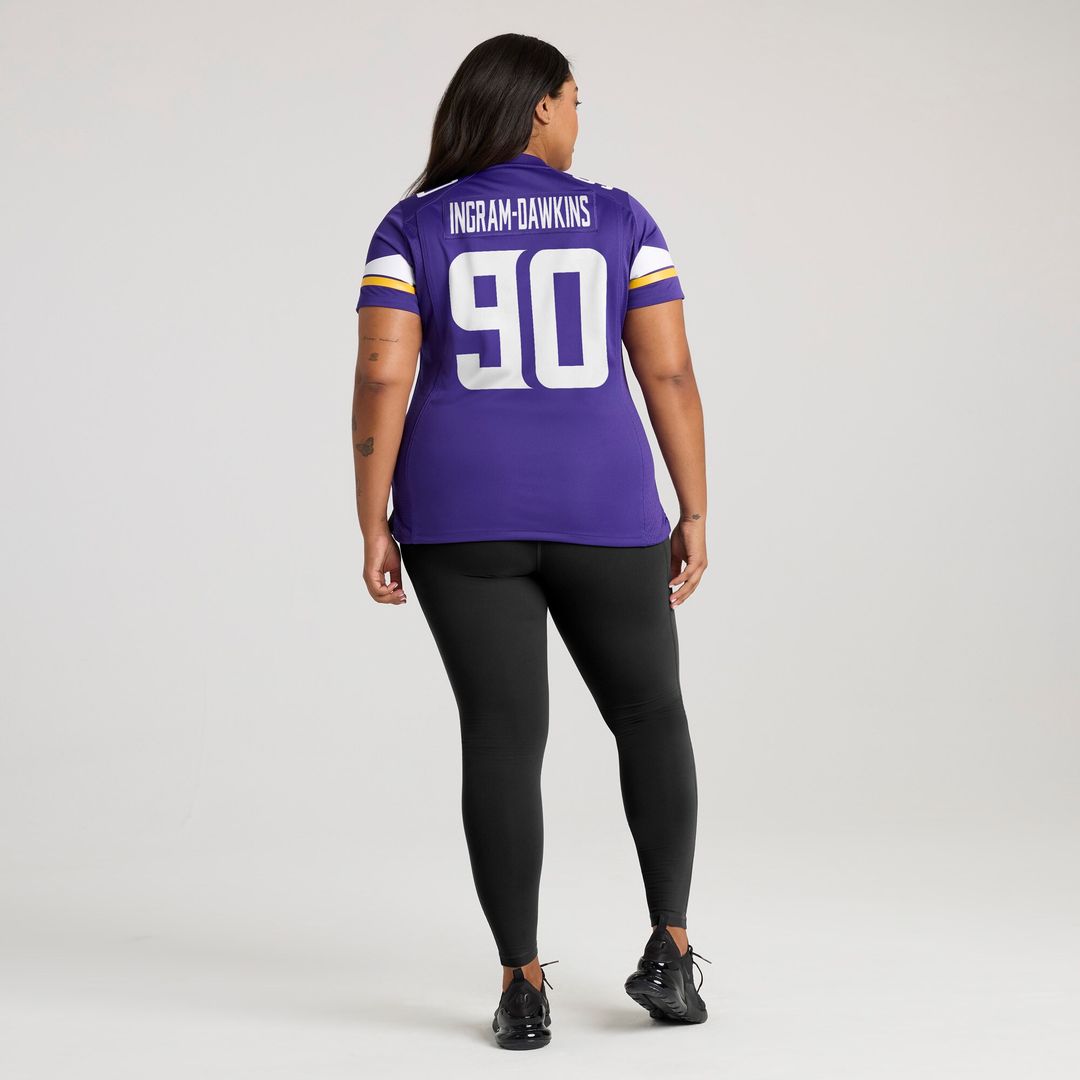 Tyrion Ingram-Dawkins Minnesota Vikings Nike Women's Team Game Official Jersey -  Purple