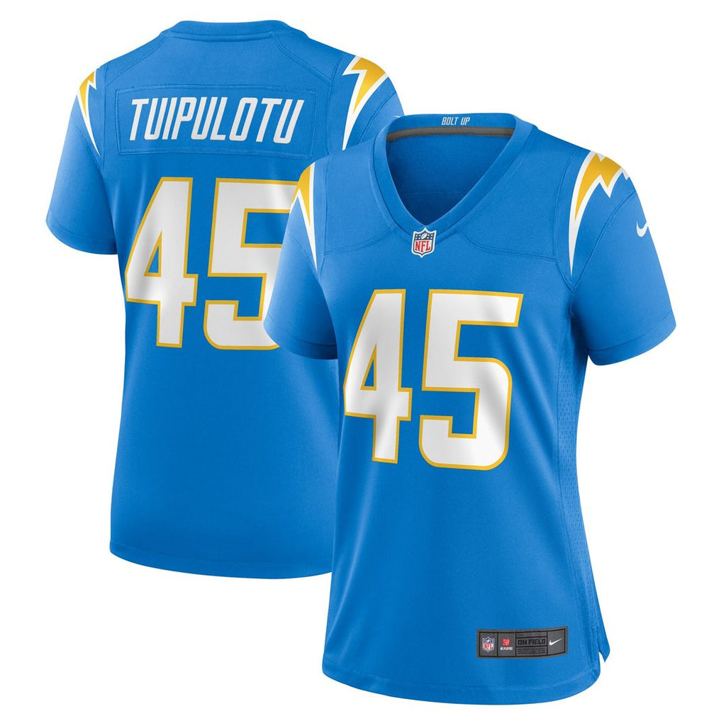 Tuli Tuipulotu Los Angeles Chargers Nike Women's Team Game Official Jersey - Powder Blue