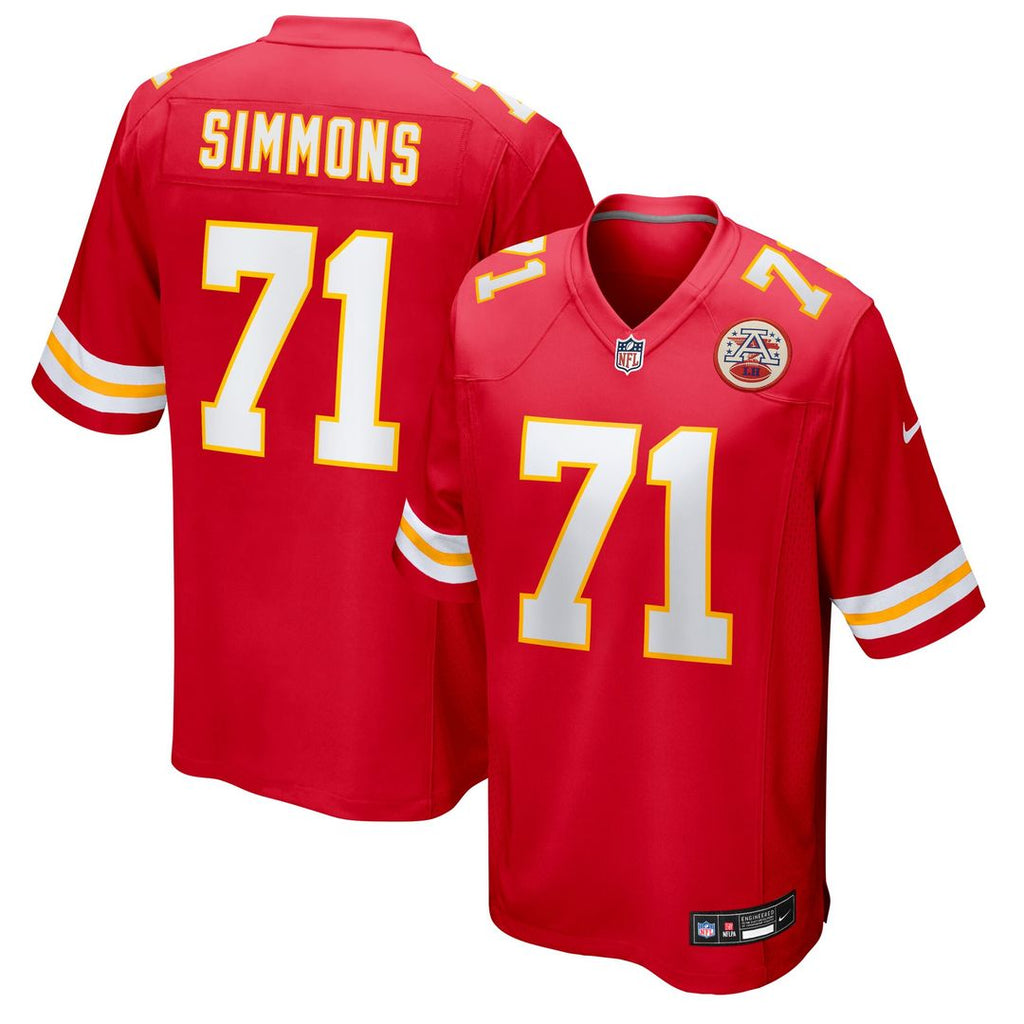 Josh Simmons Kansas City Chiefs Nike Team Game Official Jersey -  Red