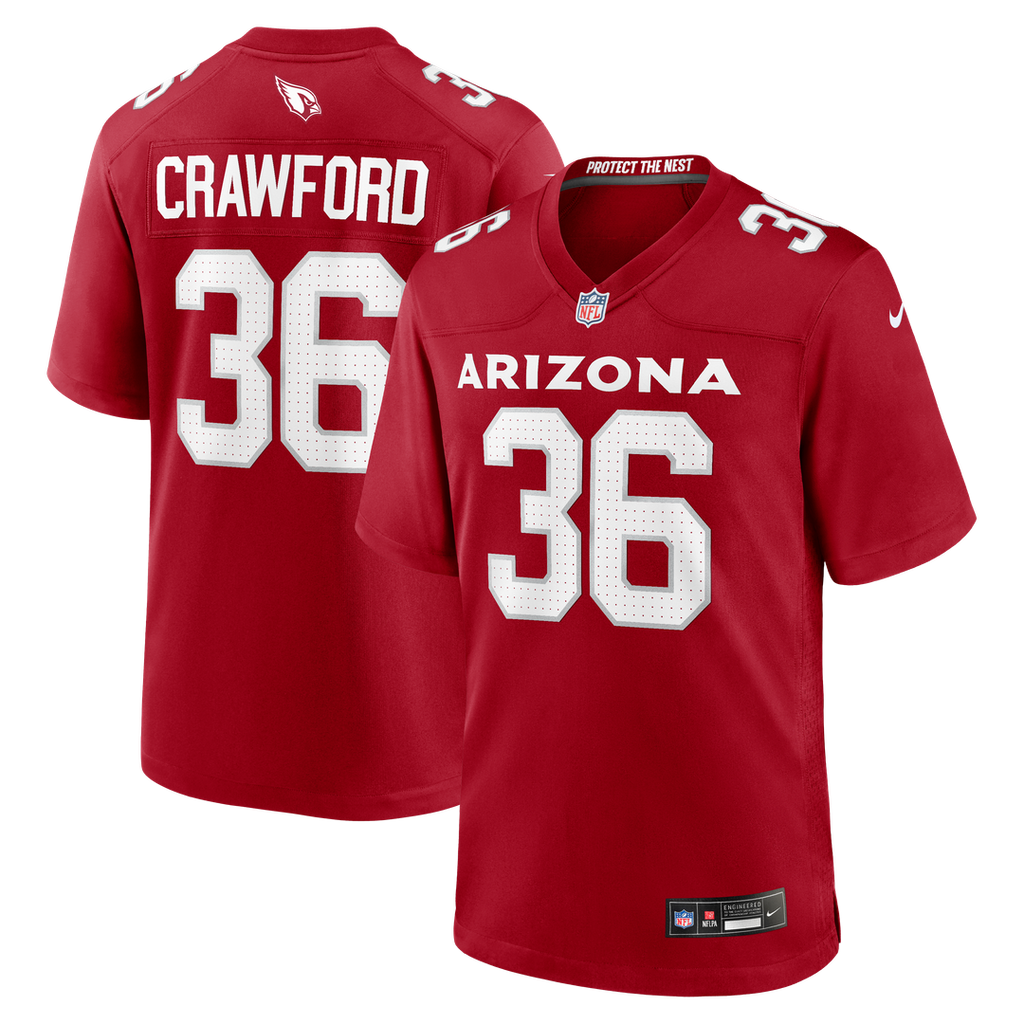 Kitan Crawford Arizona Cardinals Nike Team Game Jersey - Cardinal