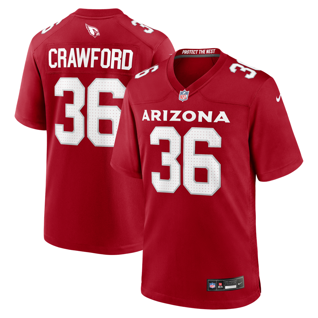 Kitan Crawford Arizona Cardinals Nike Team Game Jersey - Cardinal
