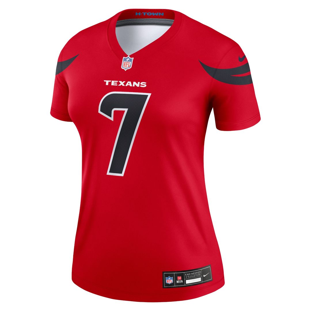 C.J. Stroud Houston Texans Nike Women's Alternate Legend Player Performance Top - Navy