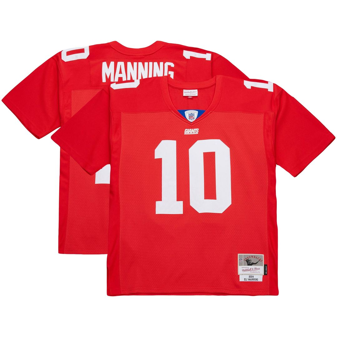 Eli Manning New York Giants Mitchell & Ness 2004 Team Legacy Retired Player Big & Tall Official Jersey - Red