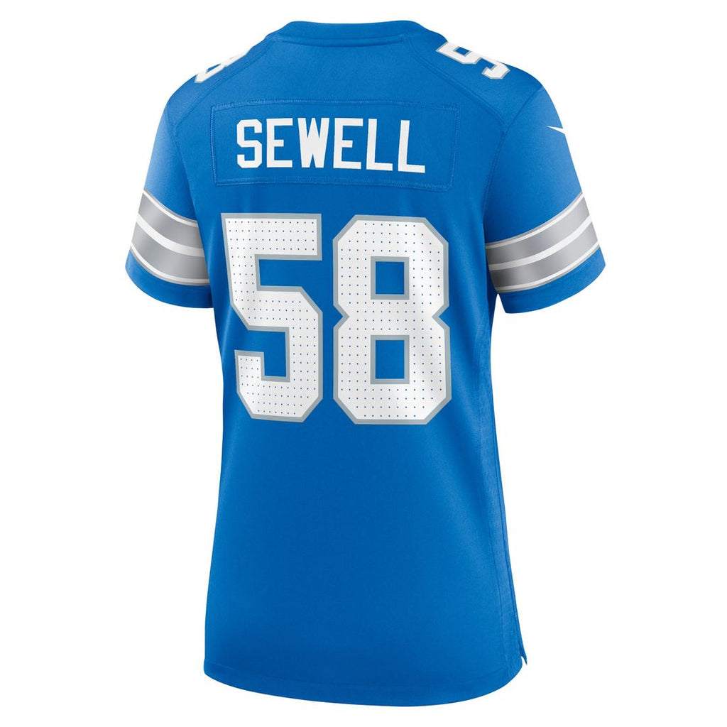 Penei Sewell Detroit Lions Nike Women's 2nd Alternate Game Official Jersey - Black