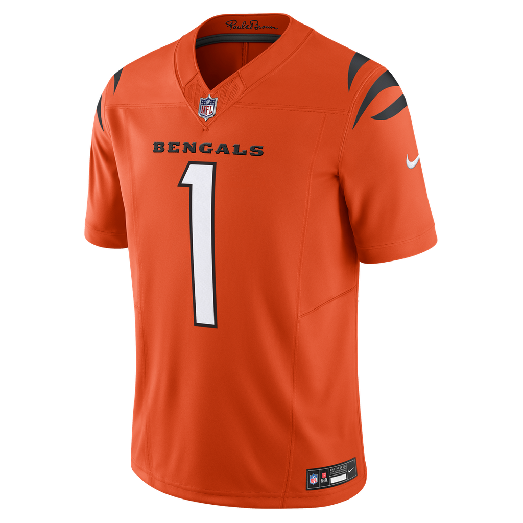 Ja'Marr Chase Cincinnati Bengals Nike Vapor F.U.S.E. Limited Official Jersey - Orange