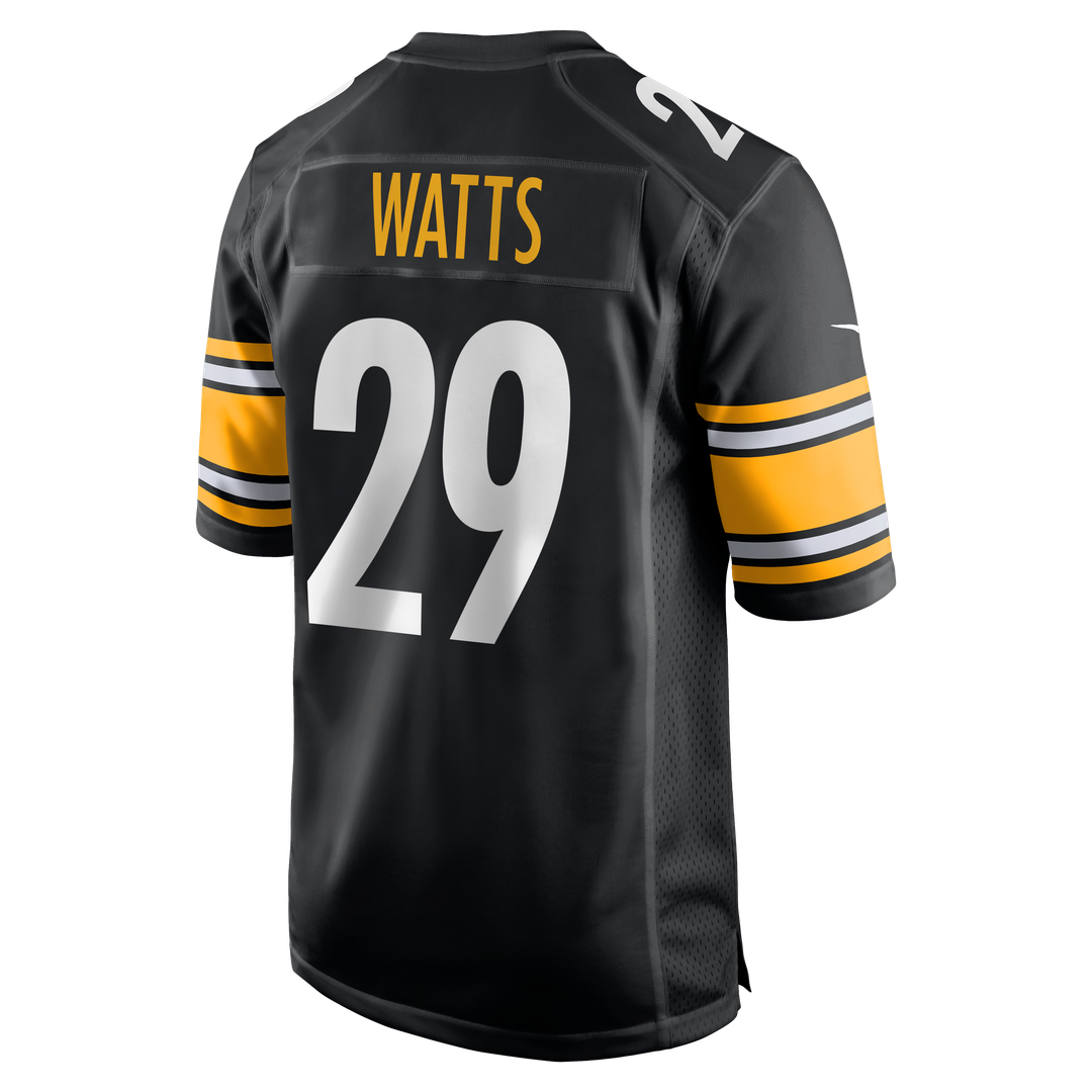 Ryan Watts Pittsburgh Steelers Nike  Game Official Jersey -  Black