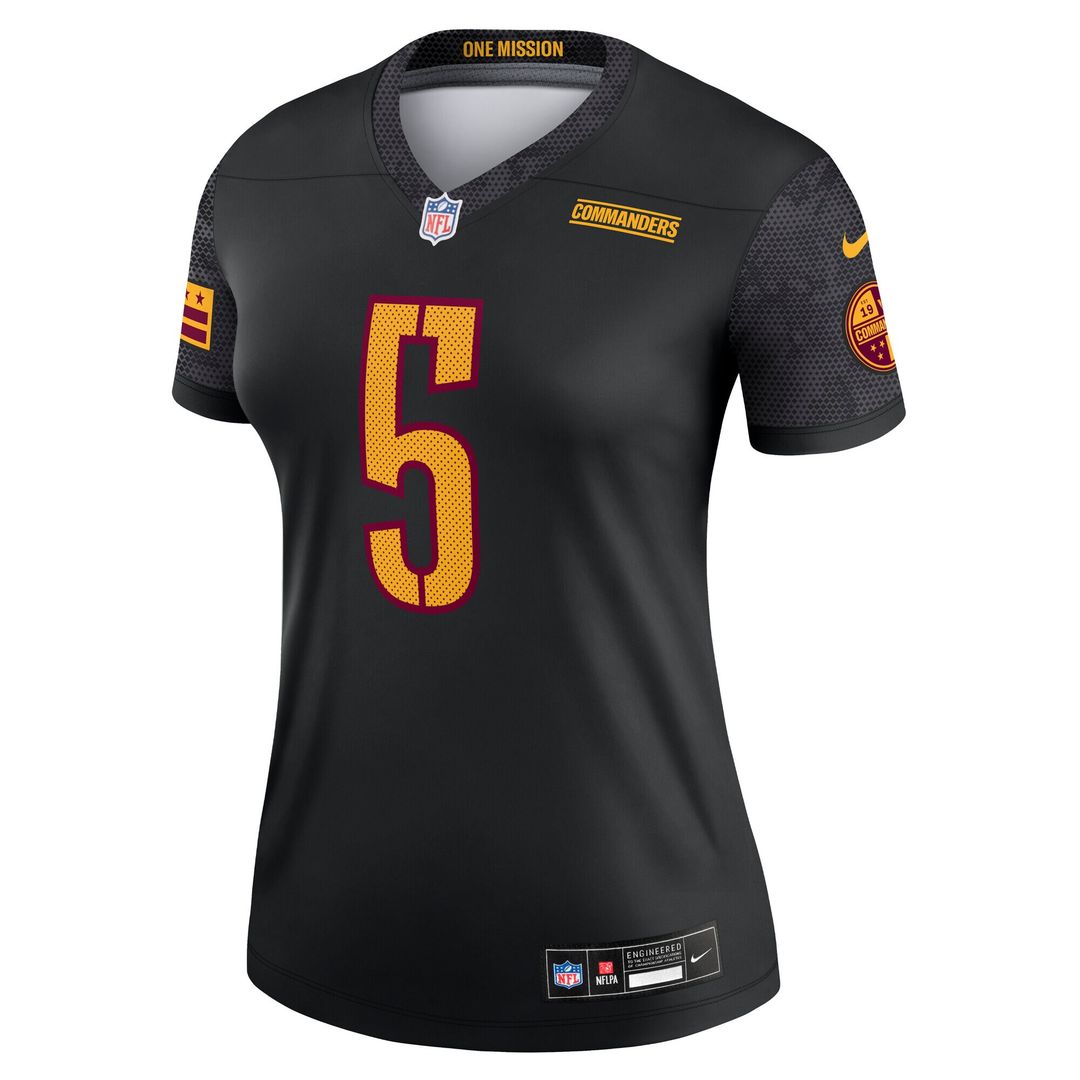 Jayden Daniels Washington Commanders Nike Women's Legend Player Performance Top -  Black