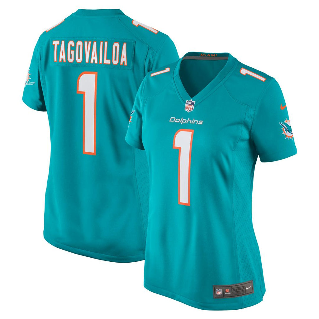 Tua Tagovailoa Miami Dolphins Nike Women's  Game Official Jersey -  Aqua
