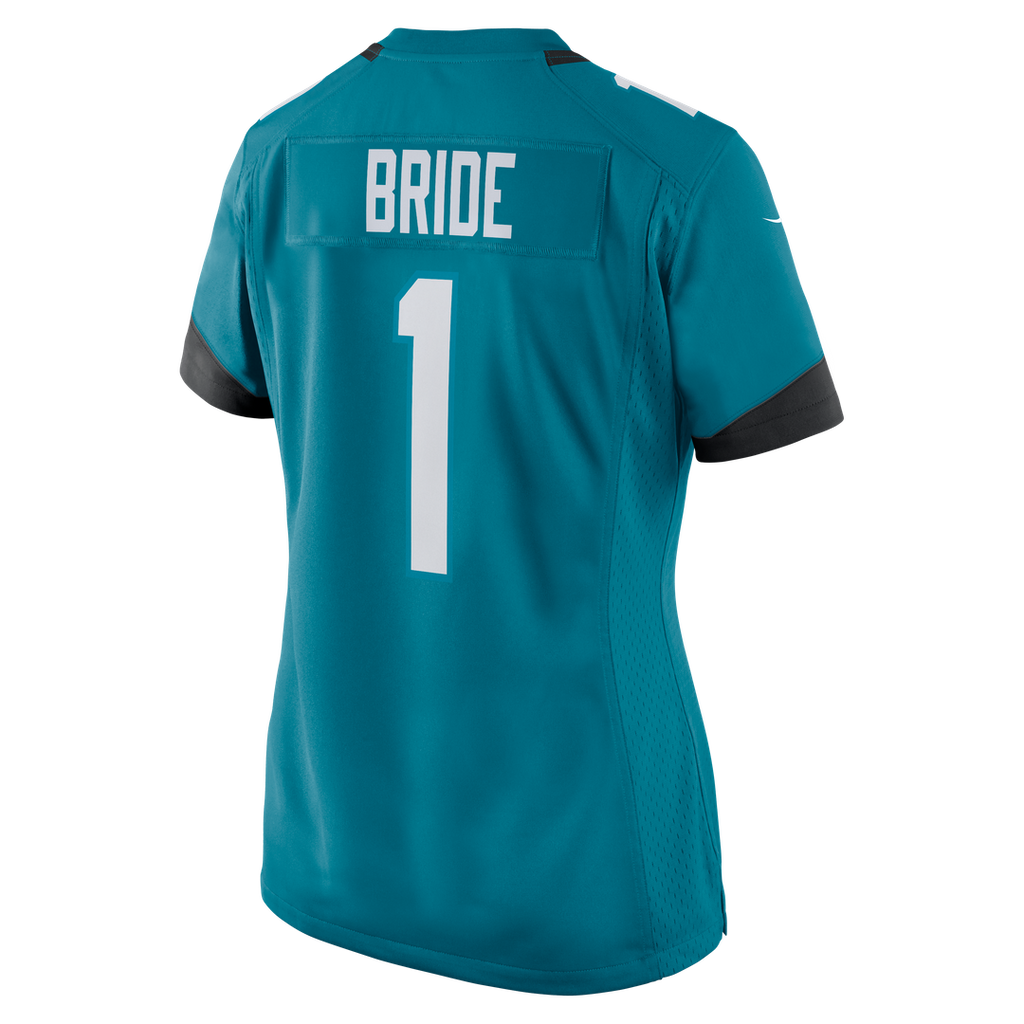 Number 1 Bride Jacksonville Jaguars Nike Women's Game Official Jersey - Teal