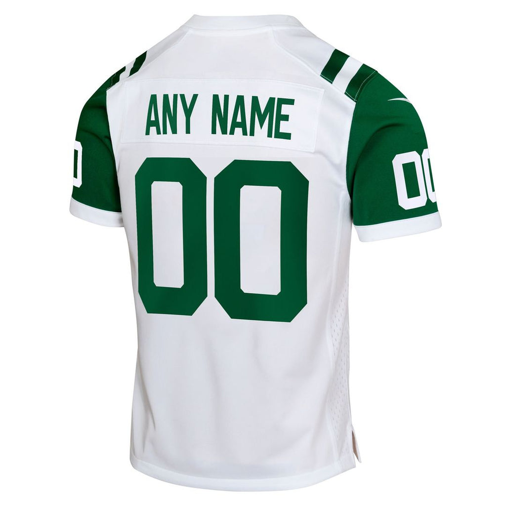New York Jets Nike Youth Classic Alternate Custom Replica Official Jersey - White