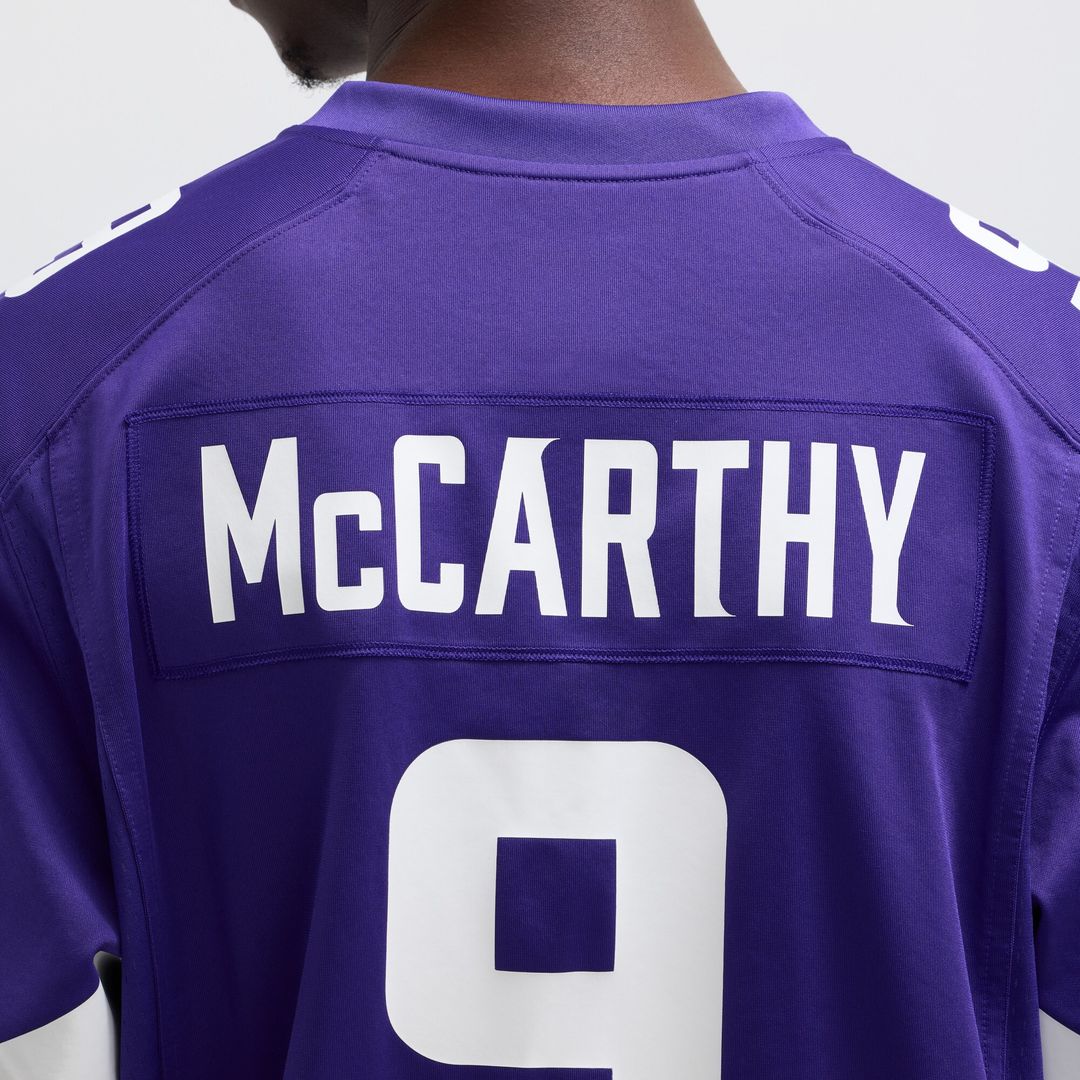 J.J. McCarthy Minnesota Vikings Nike  Player Game Official Jersey - Purple