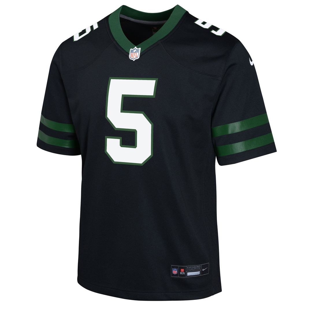 Garrett Wilson New York Jets Nike Youth Game Jersey - Black