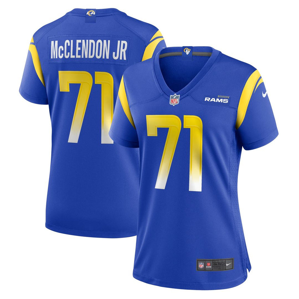 Warren McClendon Jr. Los Angeles Rams Nike Women's Team Game Official Jersey - Royal