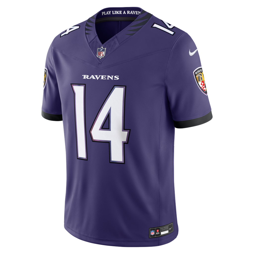 Kyle Hamilton Baltimore Ravens Nike Vapor F.U.S.E. Stitched Limited Official Jersey - Purple