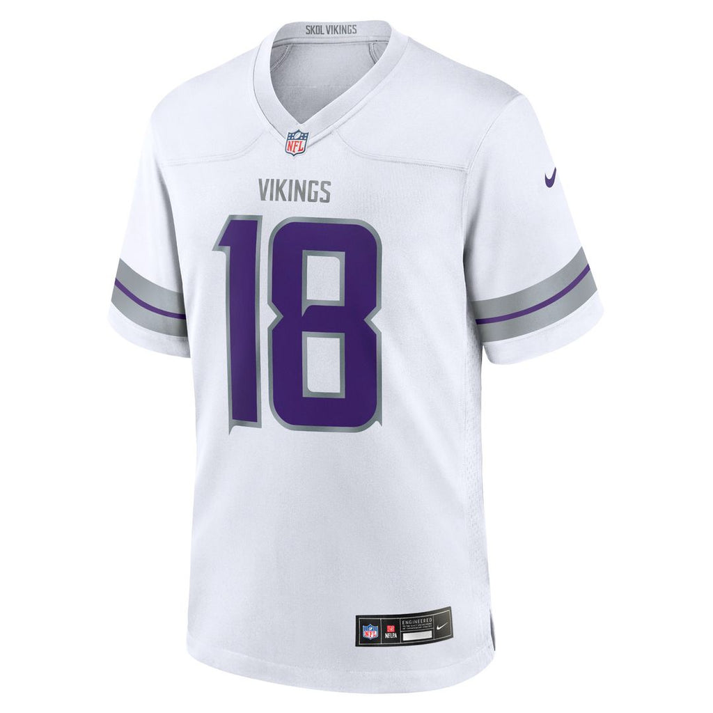 Justin Jefferson Minnesota Vikings Nike Youth Game Official Jersey - White