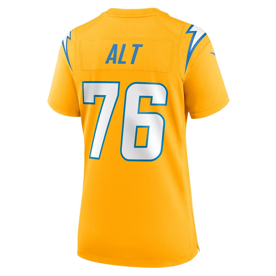 Joe Alt Los Angeles Chargers Nike Women's Alternate Charger Power Game Official Jersey - Gold