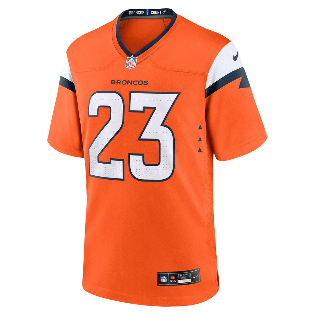 Jahdae Barron Denver Broncos Nike Game Player Official Jersey - Orange