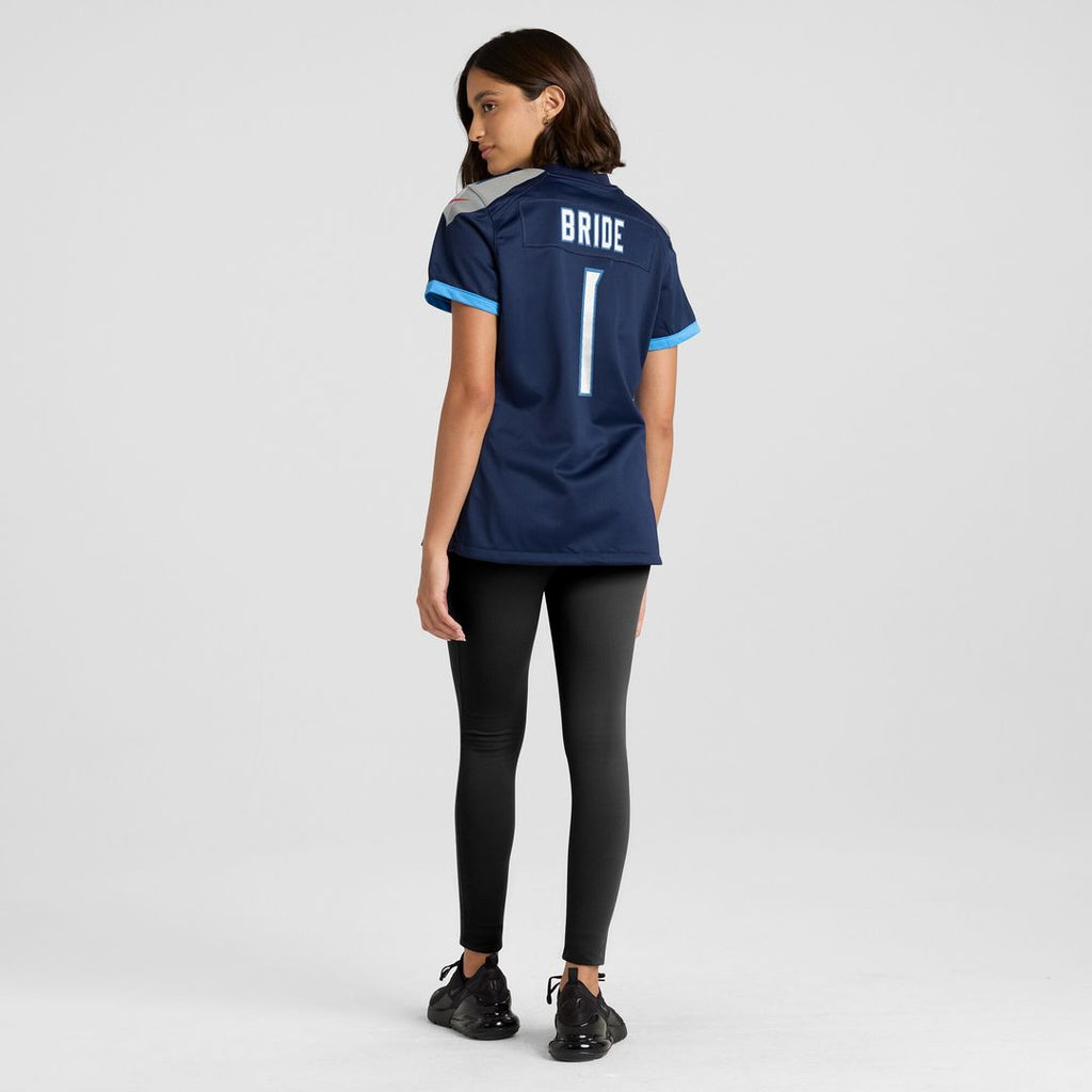Number 1 Bride Tennessee Titans Nike Women's Game Official Jersey - Navy