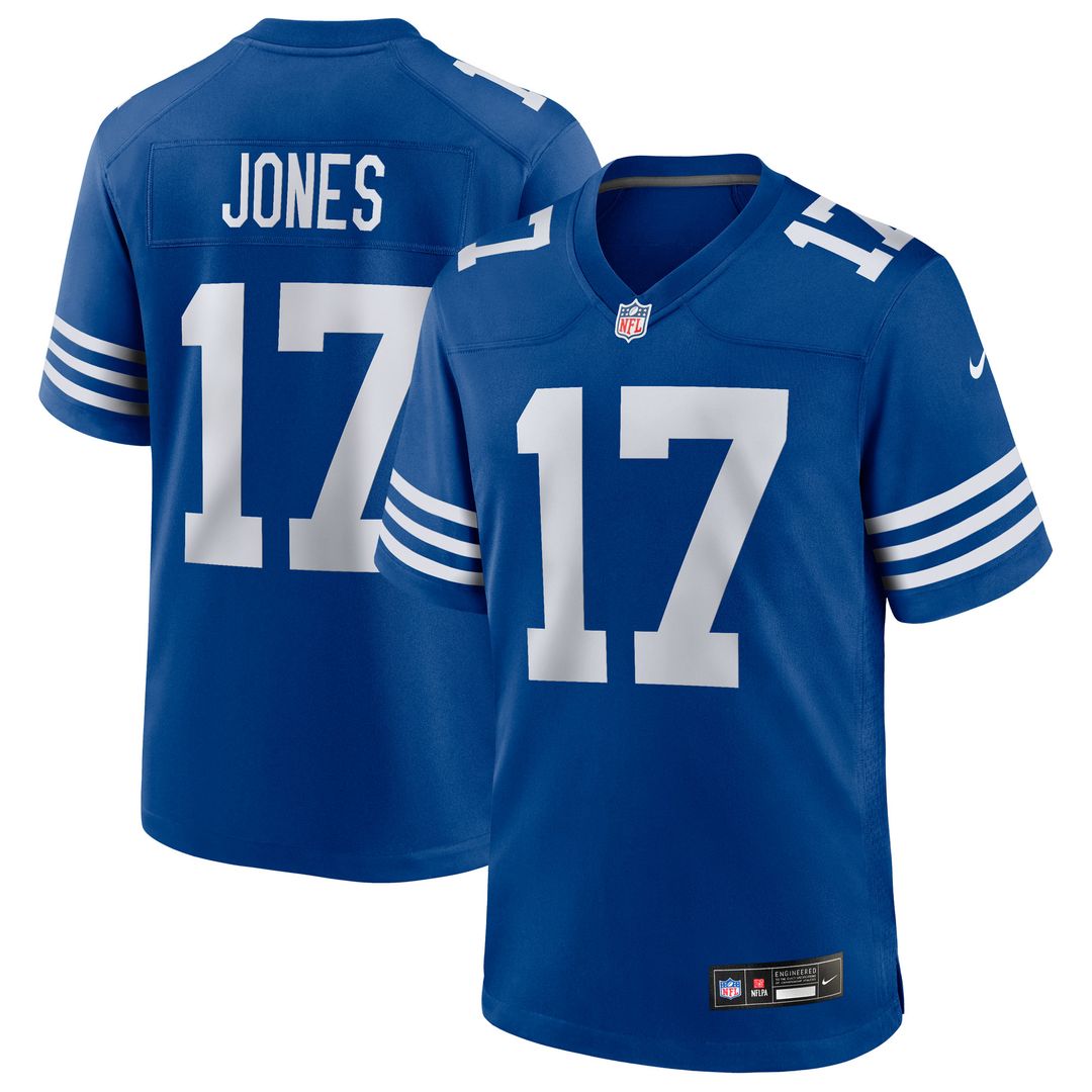 Daniel Jones Indianapolis Colts Nike Alternate 2 Indiana Nights Game Jersey - Heather Royal