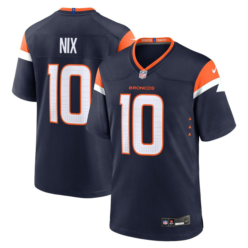 Bo Nix Denver Broncos Nike Alternate Game Jersey - Navy