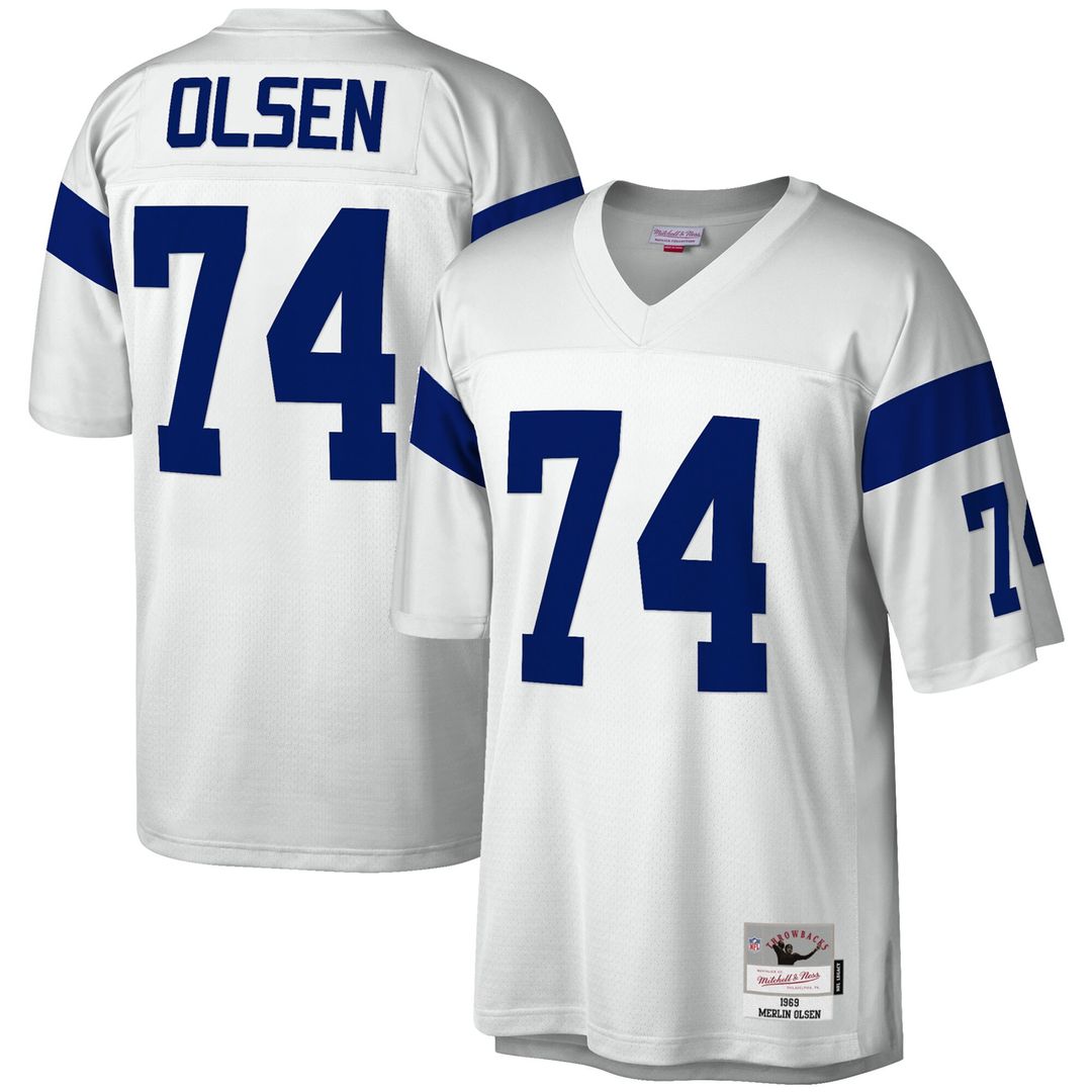 Merlin Olsen Los Angeles Rams Mitchell & Ness Legacy Replica Official Jersey - White