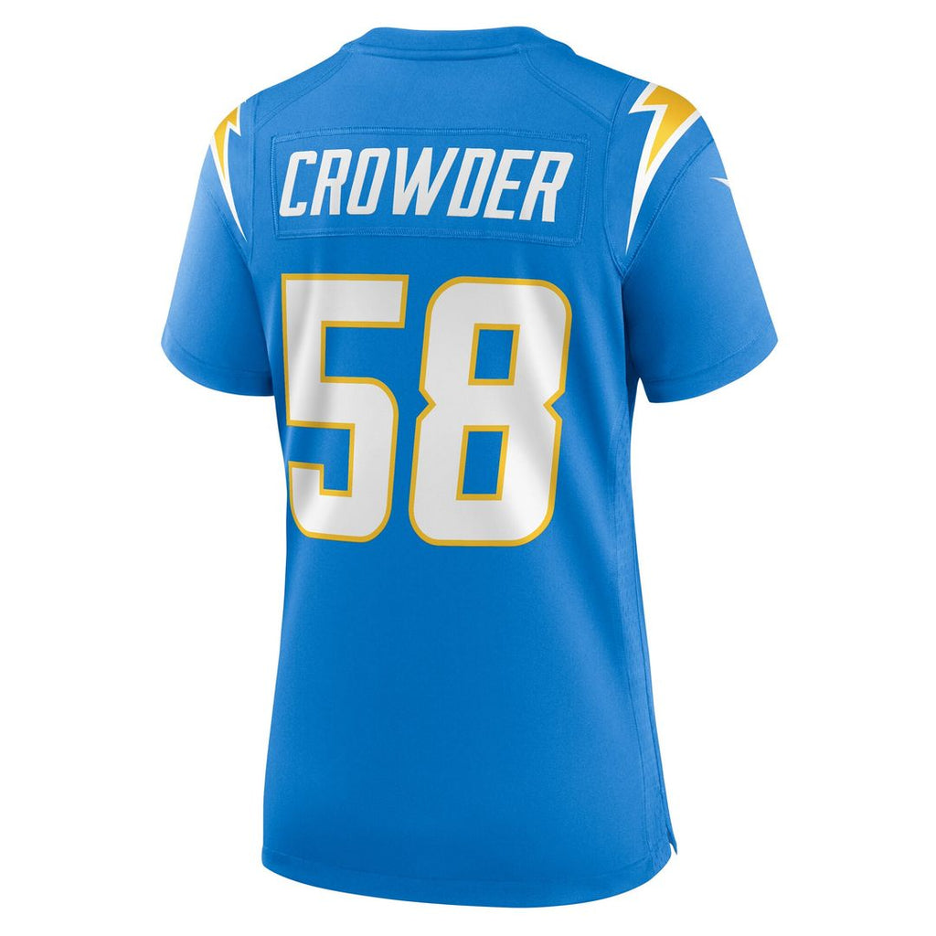Tae Crowder Los Angeles Chargers Nike Women's Team Game Official Jersey - Powder Blue