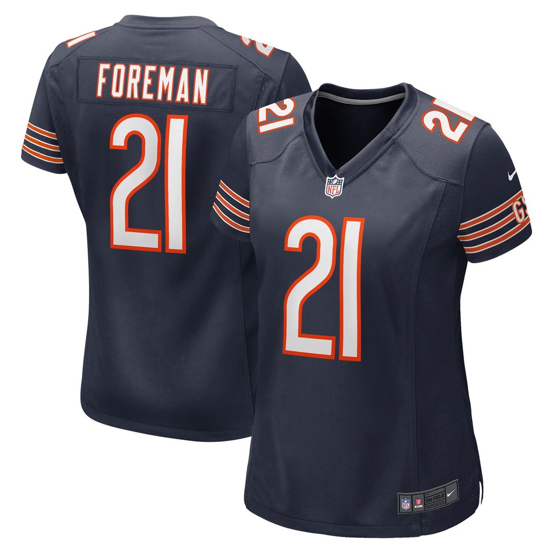 D'Onta Foreman Chicago Bears Nike Women's Game Official Jersey - Navy