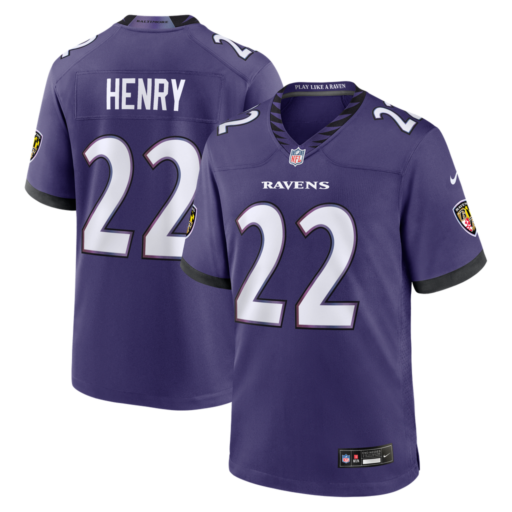 Derrick Henry Baltimore Ravens Nike Team Game Official Jersey - Purple