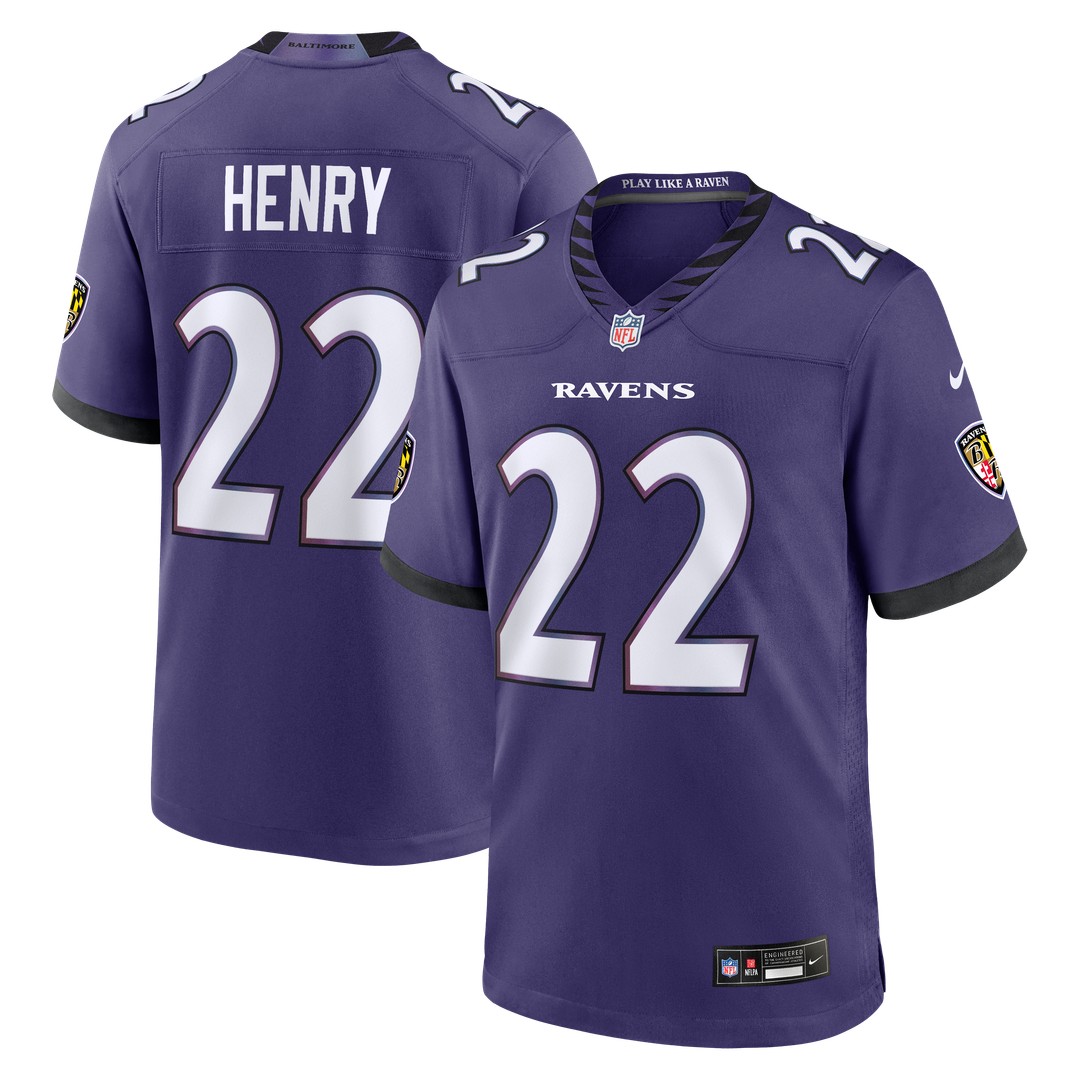 Derrick Henry Baltimore Ravens Nike Team Game Official Jersey - Purple