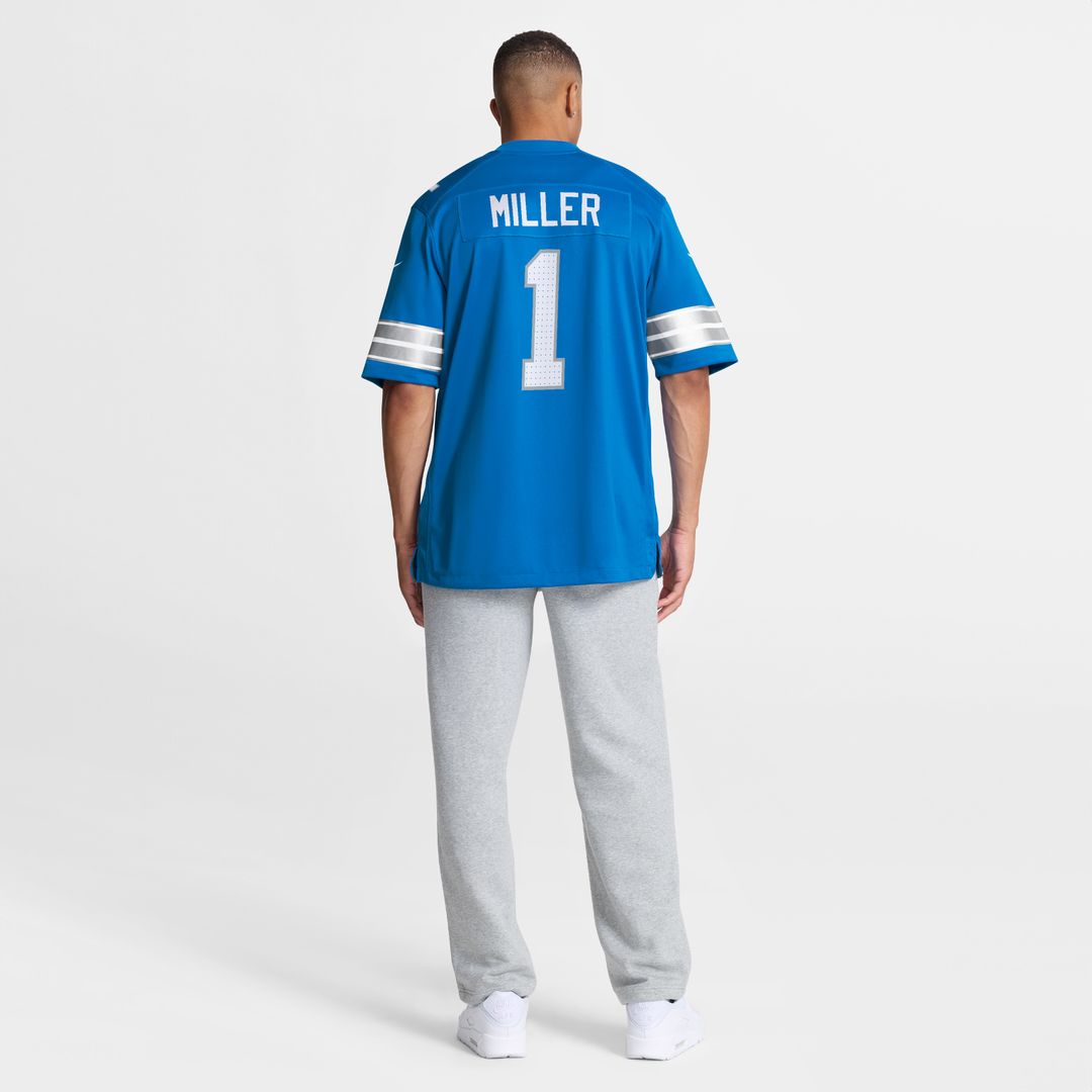 Blake Miller Detroit Lions Nike 2026 NFL Draft First Round Pick No. 17 Team Game Official Jersey - Blue