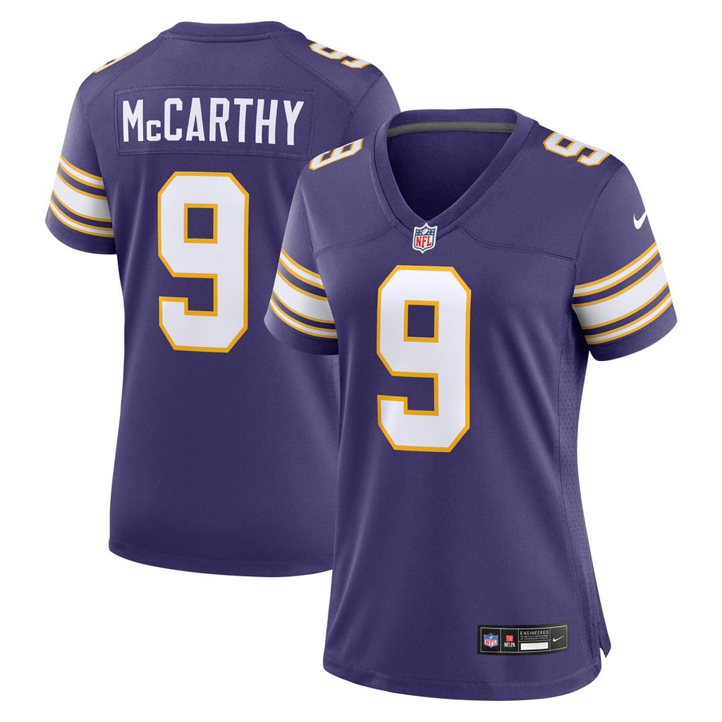 J.J. McCarthy Minnesota Vikings Nike Women's 2nd Alternate  Player Game Official Jersey - Purple