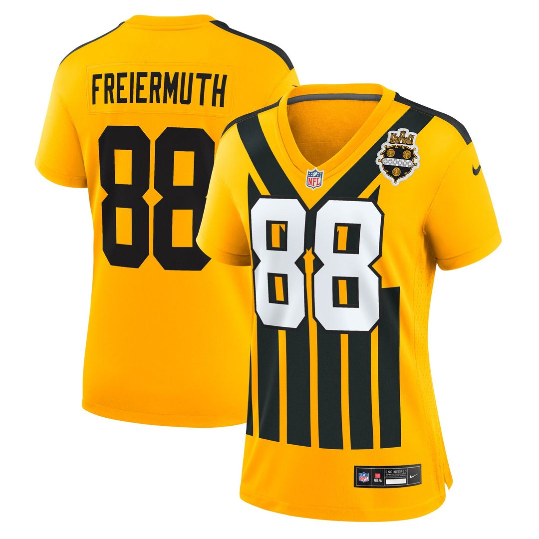 Pat Freiermuth Pittsburgh Steelers Nike Women's Alternate 1933 Throwback Game Official Jersey - Gold