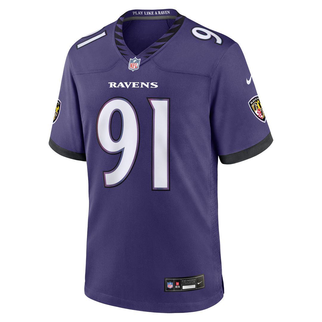 Trey Hendrickson Baltimore Ravens Nike Team Game Official Jersey - Purple