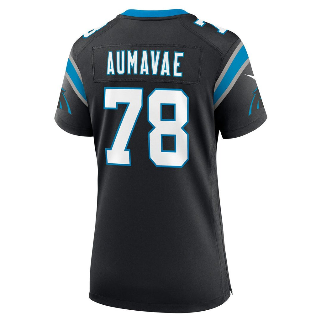 Popo Aumavae Carolina Panthers Nike Women's Team Game Official Jersey -  Black